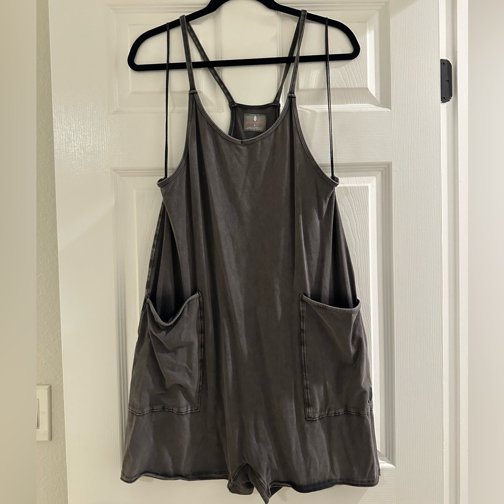 Free People Charcoal Gray hot shot romper